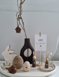 Metalen schaal wit & taupe