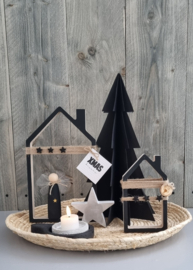DIY kerst houten huisjes
