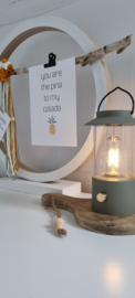 LED lantaarn (wit/zwart/olijfgroen)