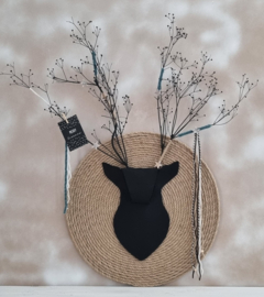 DIY Kerst jute wandcirkel rendier