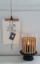DIY houten windlicht