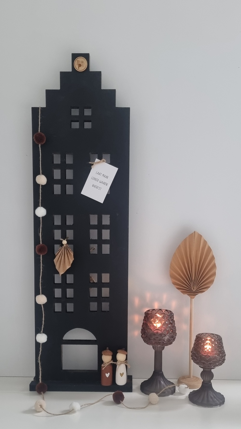DIY pompon slinger herfst