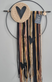 DIY wandhanger zwart bruin