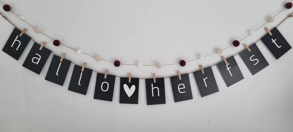 DIY pompon slinger herfst