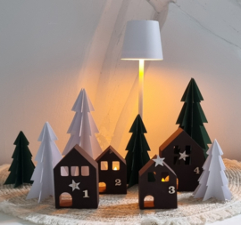 DIY kerst advent dorp