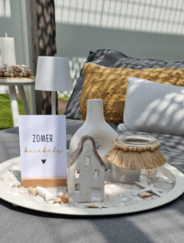 Glazen zomer theelichthouder DE LAATSTE