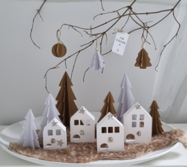 DIY kerst advent dorp