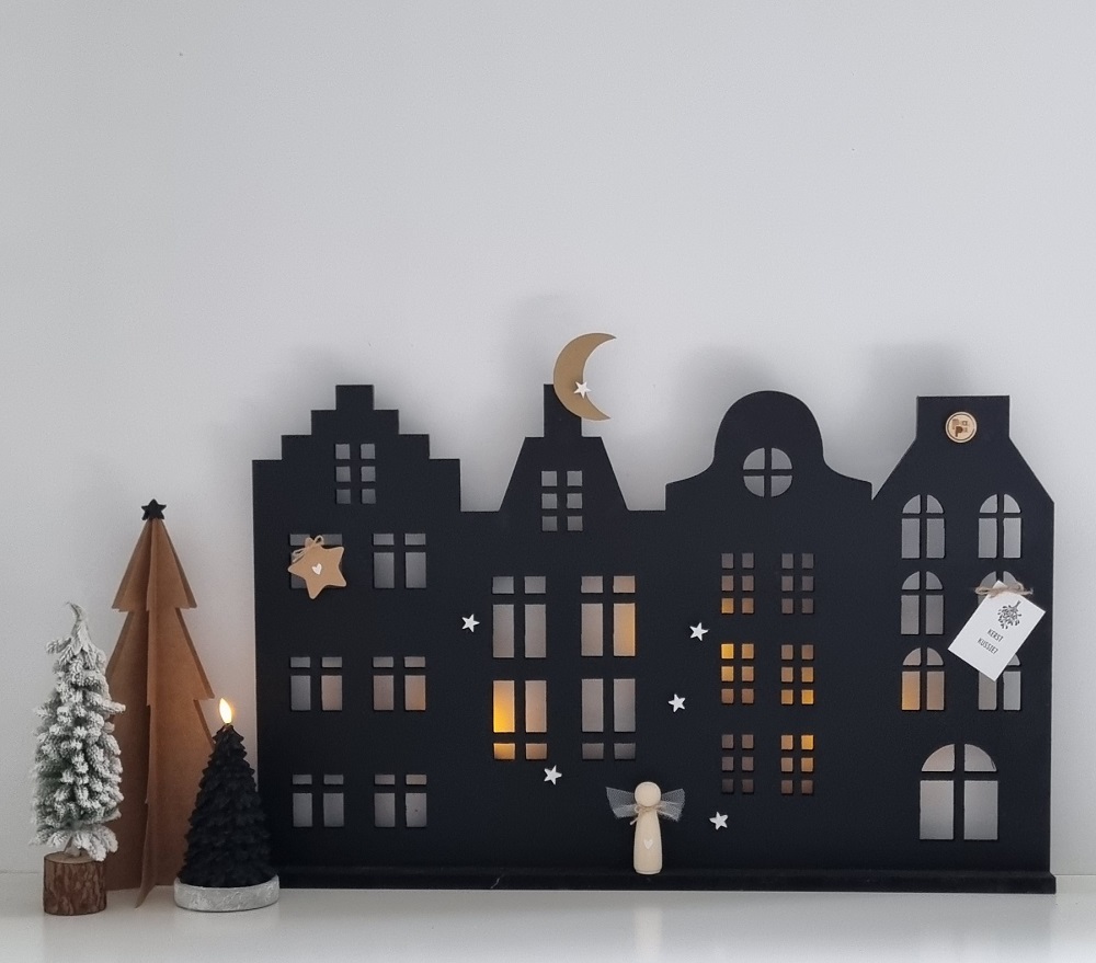 DIY Kerst grachtenstraatje