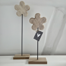 Houten hart/bloem