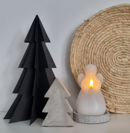 LED engel kaars (wit & zwart)