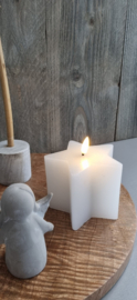 LED kaars ster (wit & zwart)