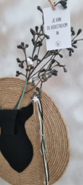 DIY Kerst jute wandcirkel rendier