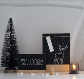 DIY houten bordjes winter