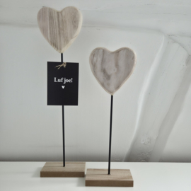 Houten hart/bloem