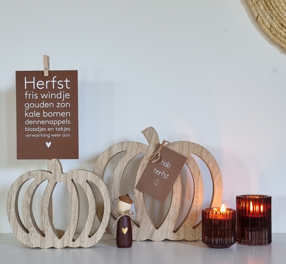 Houten pompoenen