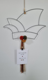 DIY prinsensteek (rood, okergeel en donkergroen)