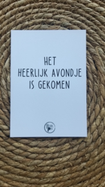 Het heerlijk avondje is gekomen