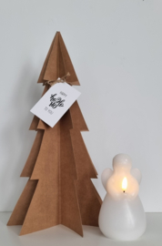 LED engel kaars (wit & zwart)