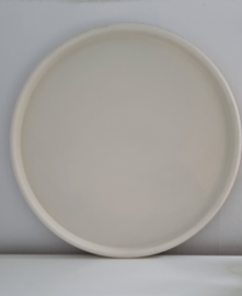 Metalen schaal wit & taupe