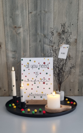 A4 kaart All you need is confetti