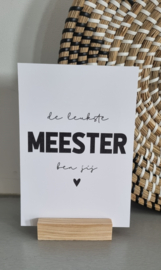 Kaart & houten kaarthouder meester