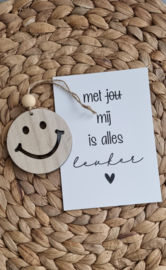 Houten smiley