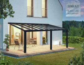 Stockholm Terrasoverkapping Grijs Blanke Beglazing 660x330,5-341x256,5-324 cm