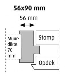 Universeel 56x90 vuren kozijn