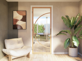 CanDo Elegant Flow Binnendeur Wit Gegrond ELG2-2C03 | Blank Glas