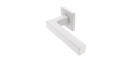 Draaideur pakket hang en sluitwerk - Deurkruk Squared 16 Regular Wit