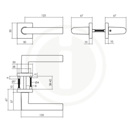 deurkruk Broome aluminium zwart