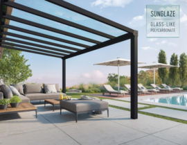 Stockholm Terrasoverkapping Grijs Blanke Beglazing 515x330,5-341x256,5-324 cm