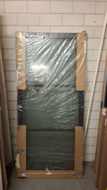 R20 Skantrae SlimSeries Zwarte Binnendeur SSL 4003 Rookglas stomp 93x202,5 cm maatwerk