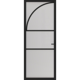 CanDo Elegant Flow Binnendeur Zwart Gegrond ELG2-1D02 | Mat Glas