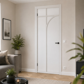 CanDo Elegant Flow Binnendeur Zwart Gegrond ELG2-2D01 | Mat Glas