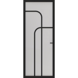 CanDo Elegant Flow Binnendeur Zwart Gegrond ELG2-1D01 | Mat Glas