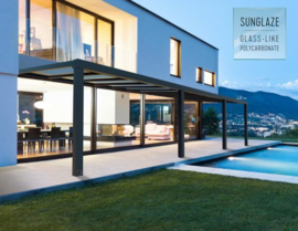 Stockholm Terrasoverkapping Grijs Blanke Beglazing 950x330,5-341x256,5-324 cm