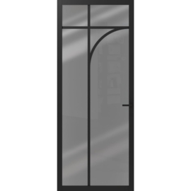 CanDo Elegant Flow Binnendeur Zwart Gegrond ELG2-1E01 | Rook Glas