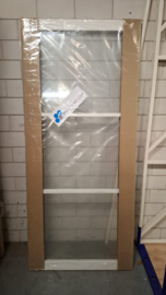 R45 Nero Legno Genova White binnendeur Blank glas 93x211,5 cm stomp