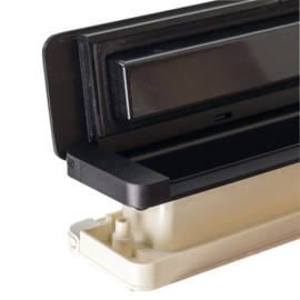 Homebox Brievenbus Buitenklep Zwart (RAL9005) & Binnenklep crème wit (RAL 9001)