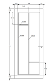 Svedex binnendeur Front FR508 Rook glas