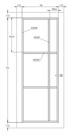 Svedex binnendeur Front FR504 blank glas