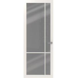CanDo Cover Glass Binnendeur Chalk White COV3-EE04 | Rookglas