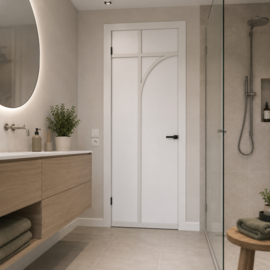 CanDo Elegant Flow Binnendeur Zwart Gegrond ELG2-2D01 | Mat Glas