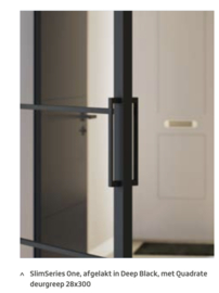 Skantrae Zwart deurgreep Quadrate 28x300