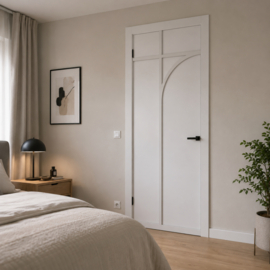 CanDo Elegant Flow Binnendeur Zwart Gegrond ELG2-2D01 | Mat Glas