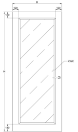 Svedex binnendeur Connect CN10 gezandstraald glas met blanke rand