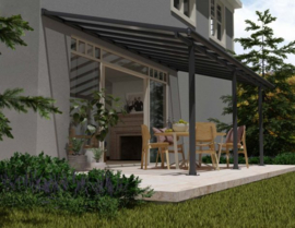 Olympia Terrasoverkapping Grijs Blanke Beglazing 619x295x260-305 cm