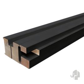 Montagekozijn Grenen Binnendeur Stomp | Zwart Gegrond | Wanddikte 90mm