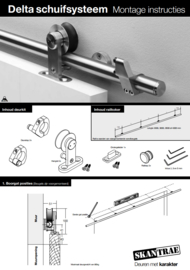 Skantrae schuifsysteem Delta RVS